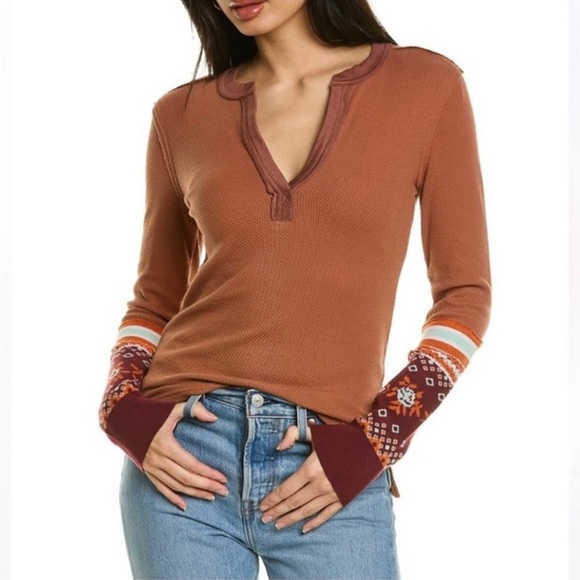 🥳HP🥳 Free People Mikah Layering Cuff Thermal Top - Picture 5 of 12